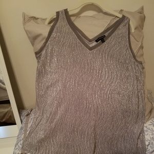 2 for $15 Silver Metallic Lane Bryant Dressy Tank